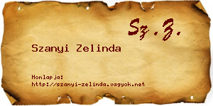 Szanyi Zelinda névjegykártya